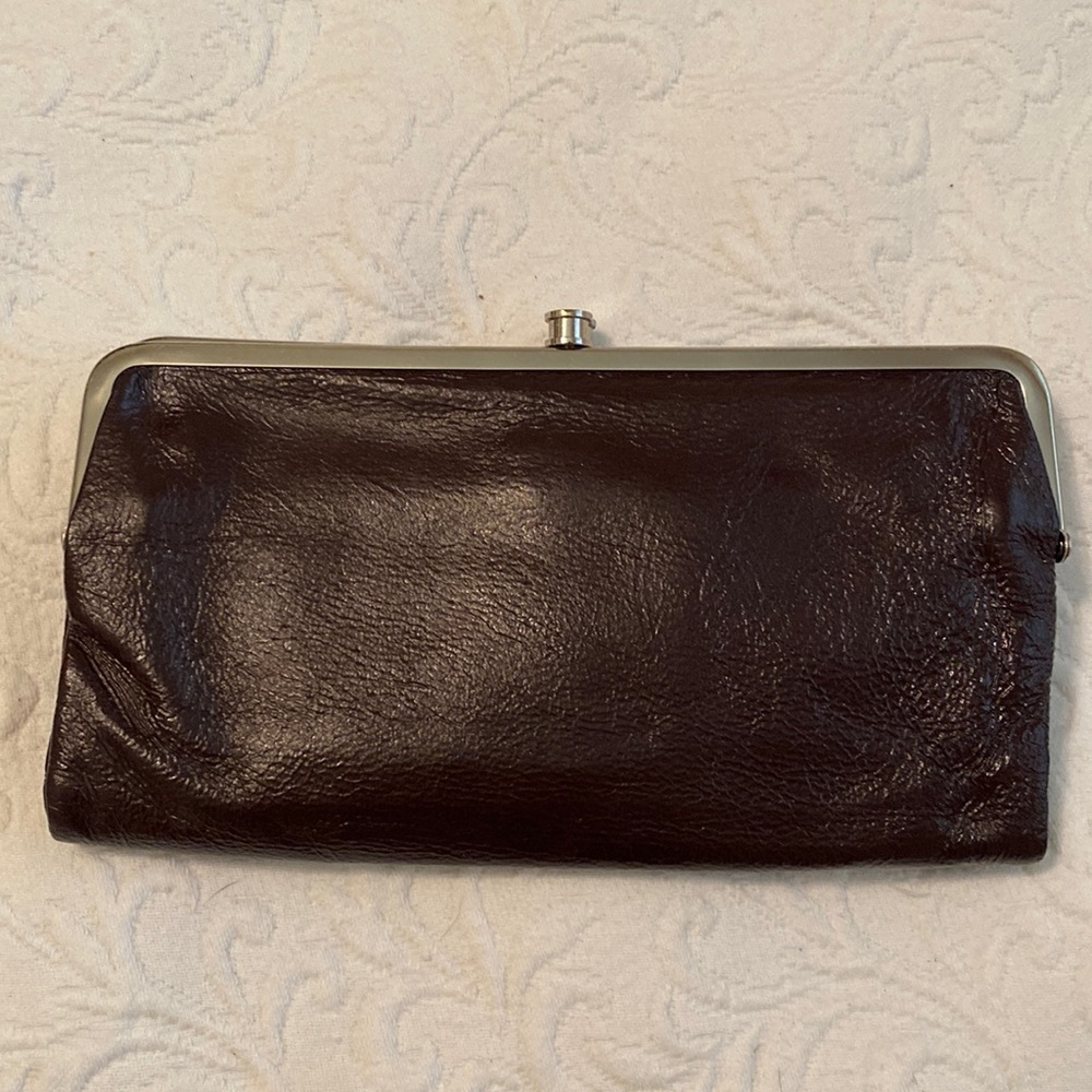 Hobo Lauren Patent Leather burgundy wallet. Like new!